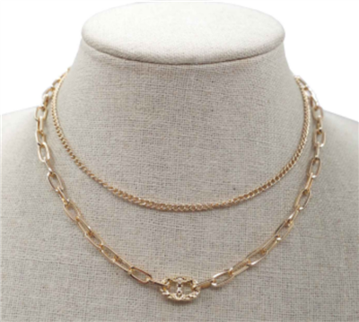 Gold Layered Chain 16"-18" Necklace
